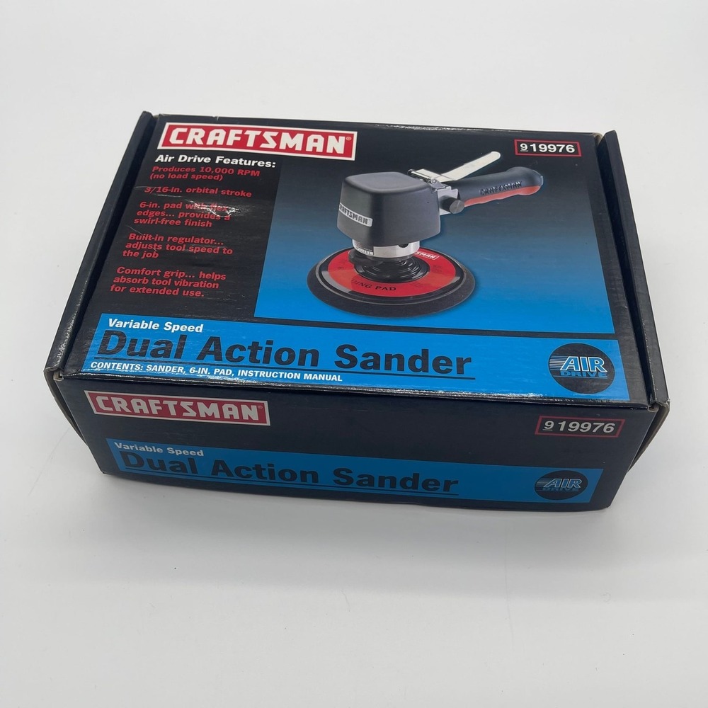 Craftsman Variable Speed Dual Action Air Sander - 6 inch Pad, Model 919976